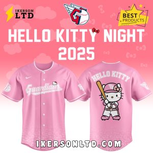 Cleveland Guardians x Hello Kitty Night 2025 Jersey – Pink