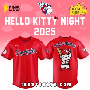 Cleveland Guardians x Hello Kitty Night 2025 Jersey – Red
