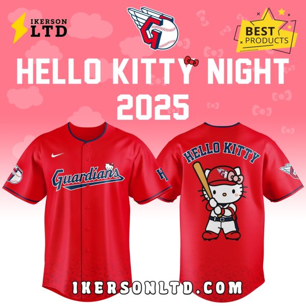 Cleveland Guardians x Hello Kitty Night 2025 Jersey – Red