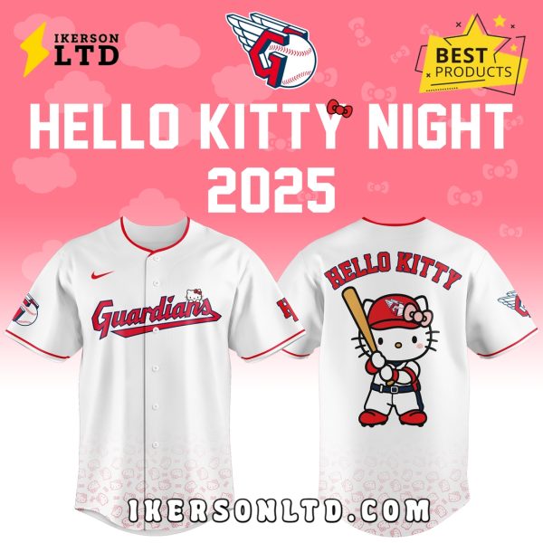 Cleveland Guardians x Hello Kitty Night 2025 Jersey – White
