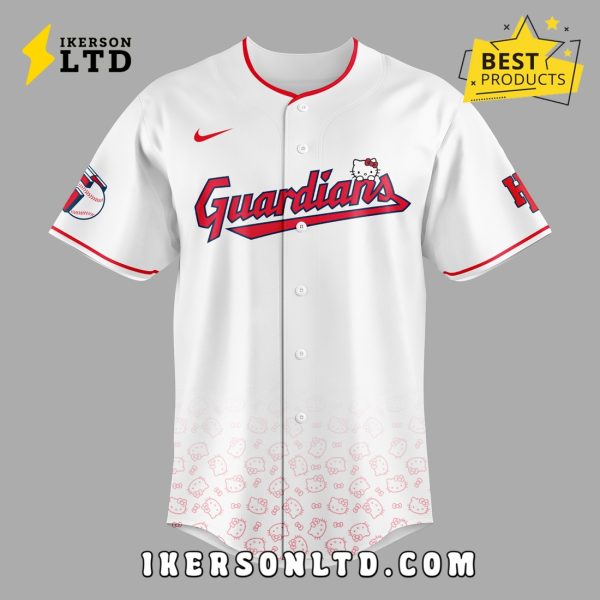Cleveland Guardians x Hello Kitty Night 2025 Jersey – White