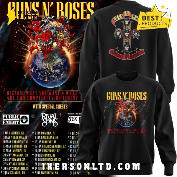Guns N’ Roses World Tour 2025 Limited Edition Hoodie