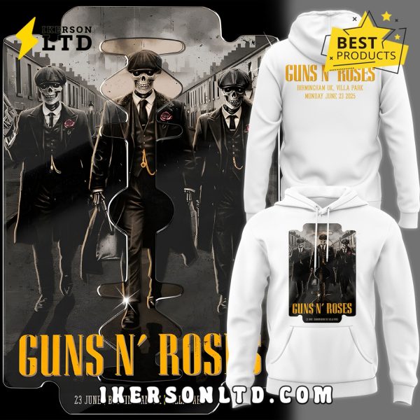 Guns N’ Roses World Tour to Birmingham White Hoodie