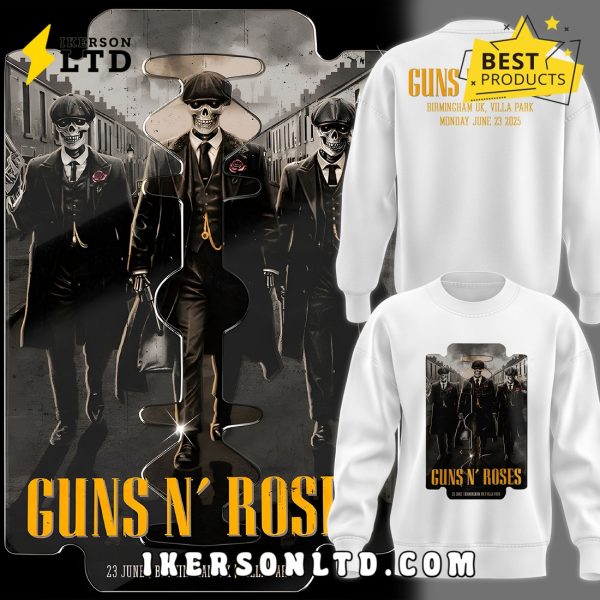 Guns N’ Roses World Tour to Birmingham White Hoodie