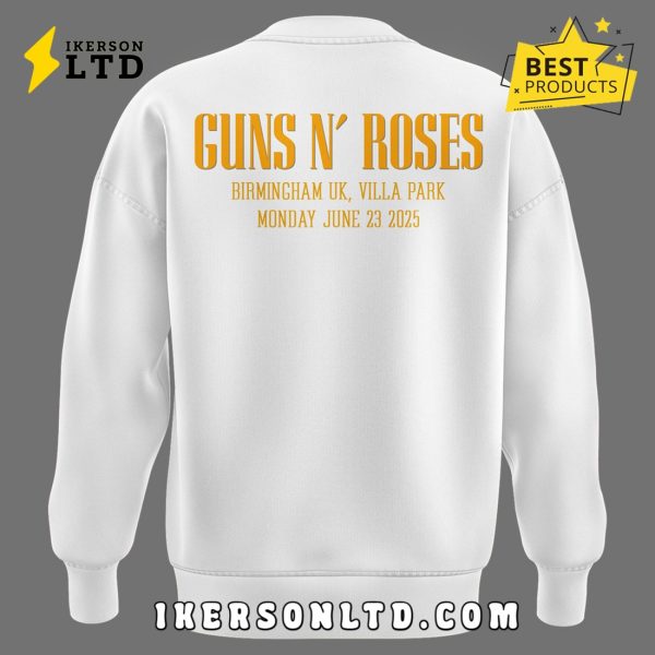 Guns N’ Roses World Tour to Birmingham White Hoodie