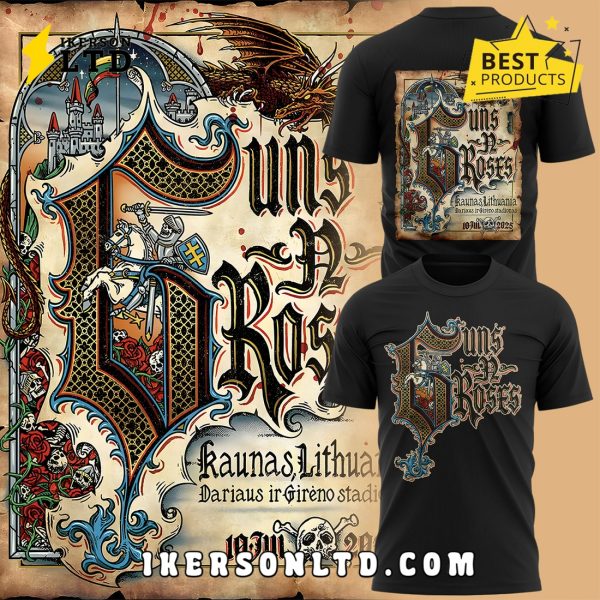 Guns N’ Roses World Tour to Kaunas 2025 Shirt