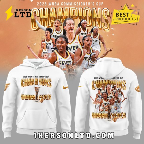 Indiana Fever 2025 WNBA Champions White Hoodie