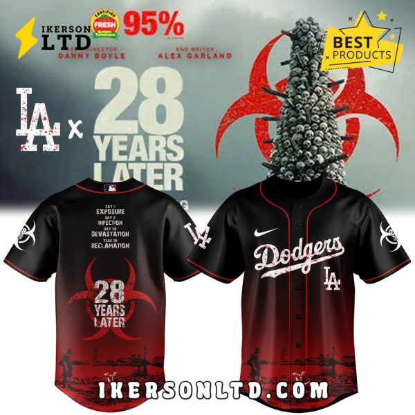 Los Angeles Dodgers x 28 Years Later Baseball Jersey 2025