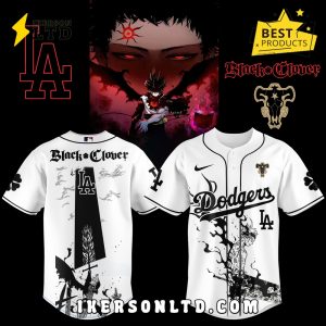 Los Angeles Dodgers x Black Clover Baseball Jersey