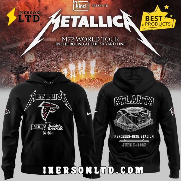 M72 World Tour x Atlanta Falcons Black Hoodie 2025