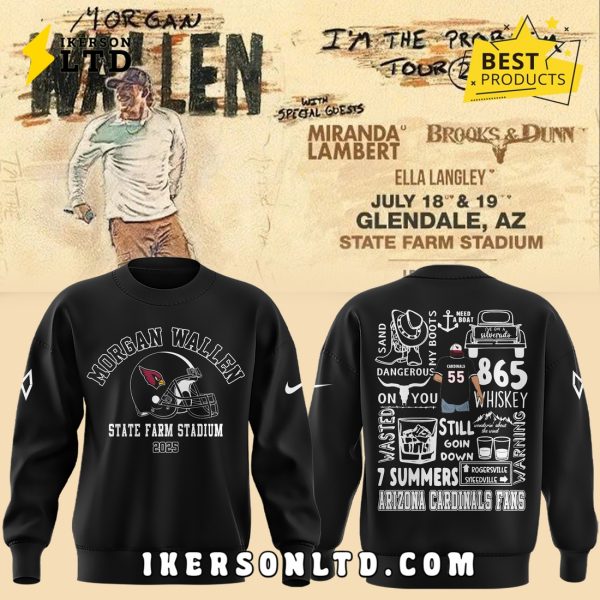 Morgan Wallen x Arizona Cardinals Black Hoodie