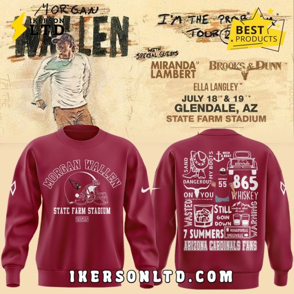 Morgan Wallen x Arizona Cardinals Red Hoodie