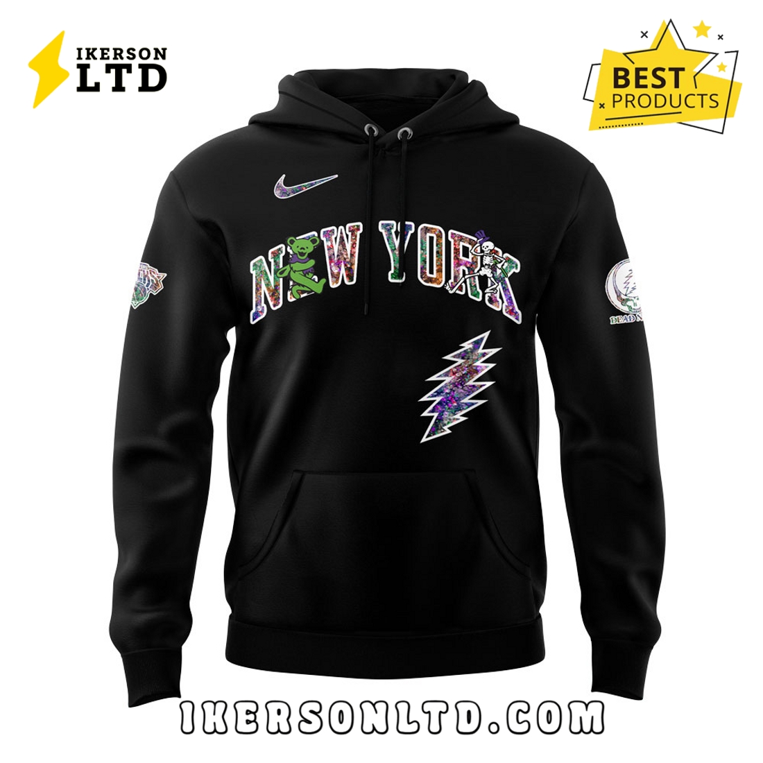 New York Knicks Grateful Dead 60th Hoodie, Long Pants New York Knicks Grateful Dead 60th Hoodie, Long Pants