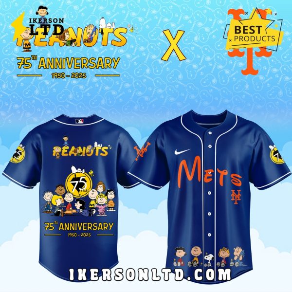 New York Mets x Peanuts 75 Magical Year Baseball Jersey 2025