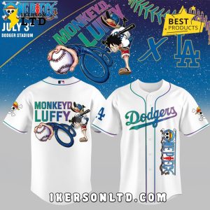 One Piece With The Los Angeles Dodgers Baseball Jersey