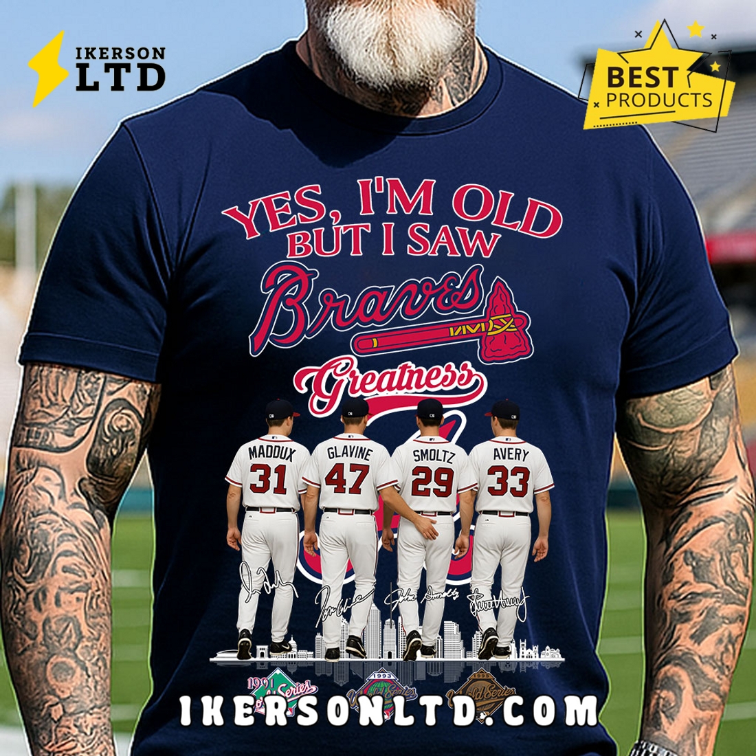 Atlanta Braves Greg Maddux, Tom Glavine, John Smoltz, Steve Avery T-Shirt Atlanta Braves Greg Maddux, Tom Glavine, John Smoltz, Steve Avery T-Shirt