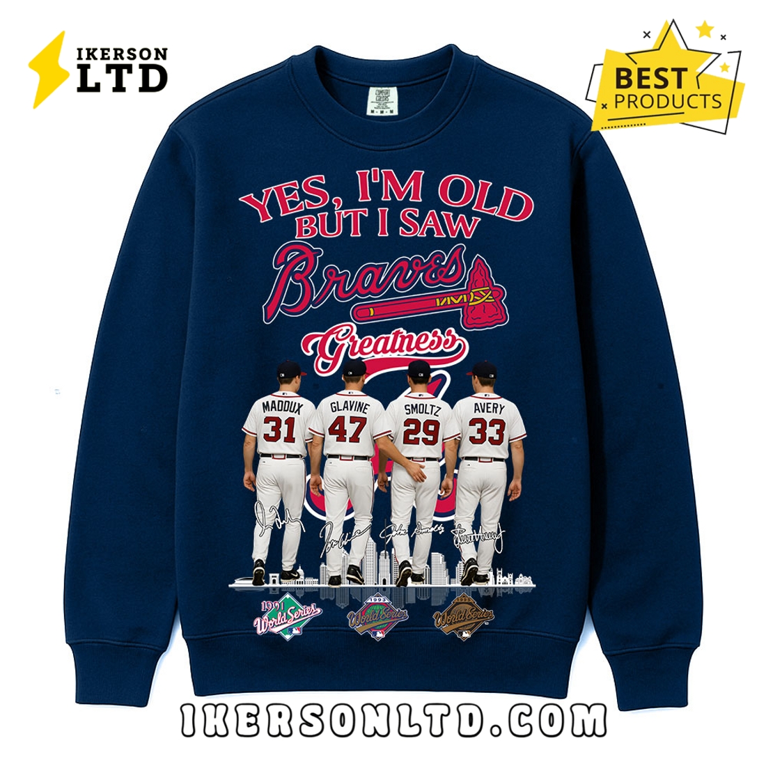 Atlanta Braves Greg Maddux, Tom Glavine, John Smoltz, Steve Avery T-Shirt Atlanta Braves Greg Maddux, Tom Glavine, John Smoltz, Steve Avery T-Shirt