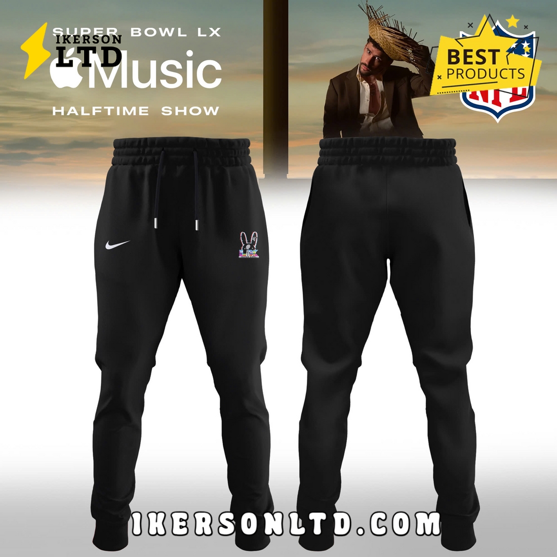 Bad Bunny Here For The BeNiTo BOwL Limited Hoodie, Long Pants Bad Bunny Here For The BeNiTo BOwL Limited Hoodie, Long Pants