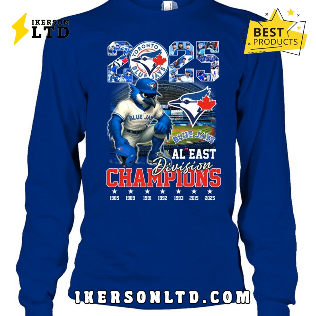 Blue Jays Al East Division Champions 2025 Tee Shirt Blue Jays Al East Division Champions 2025 Tee Shirt