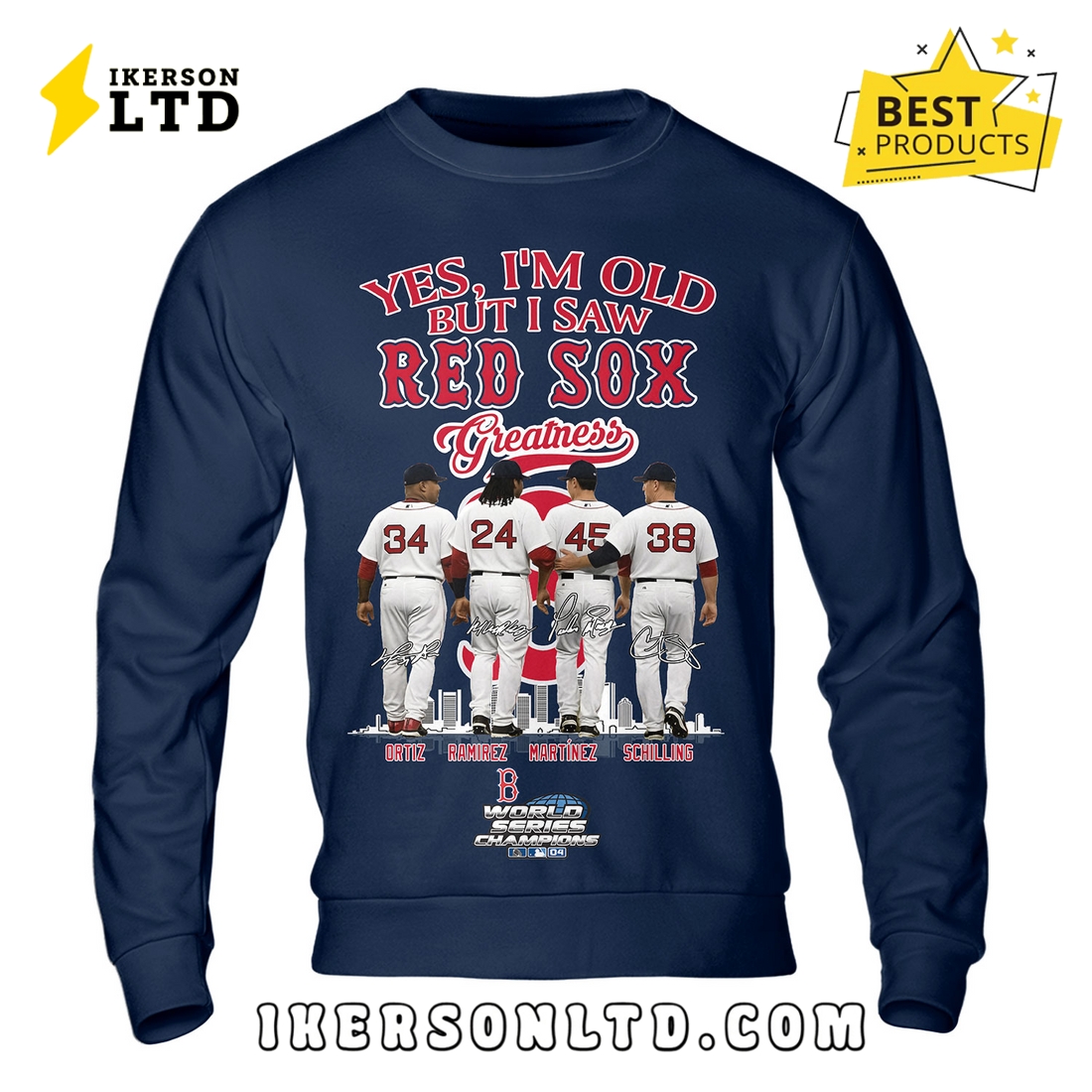Boston Red Sox David Ortiz Manny Ramirez Pedro Martínez Curt Schilling T-Shirt Boston Red Sox David Ortiz Manny Ramirez Pedro Martínez Curt Schilling T-Shirt