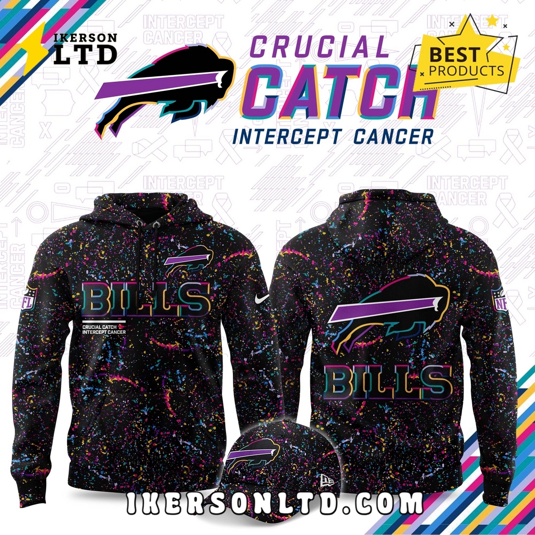 Buffalo Bills Crucial Catch 2025 Limited Hoodie, Long Pants Buffalo Bills Crucial Catch 2025 Limited Hoodie, Long Pants