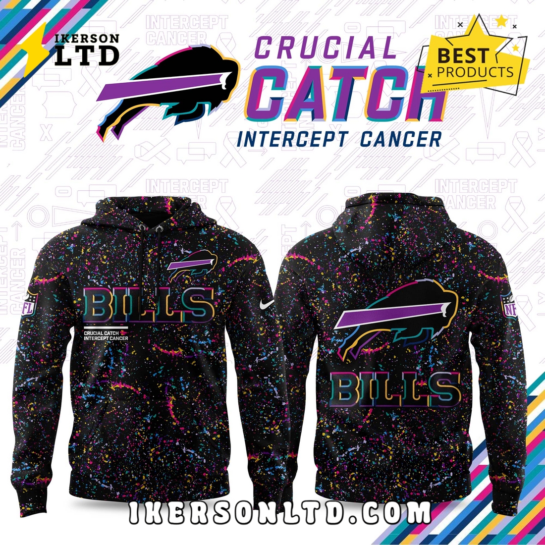 Buffalo Bills Crucial Catch 2025 Limited Hoodie, Long Pants Buffalo Bills Crucial Catch 2025 Limited Hoodie, Long Pants