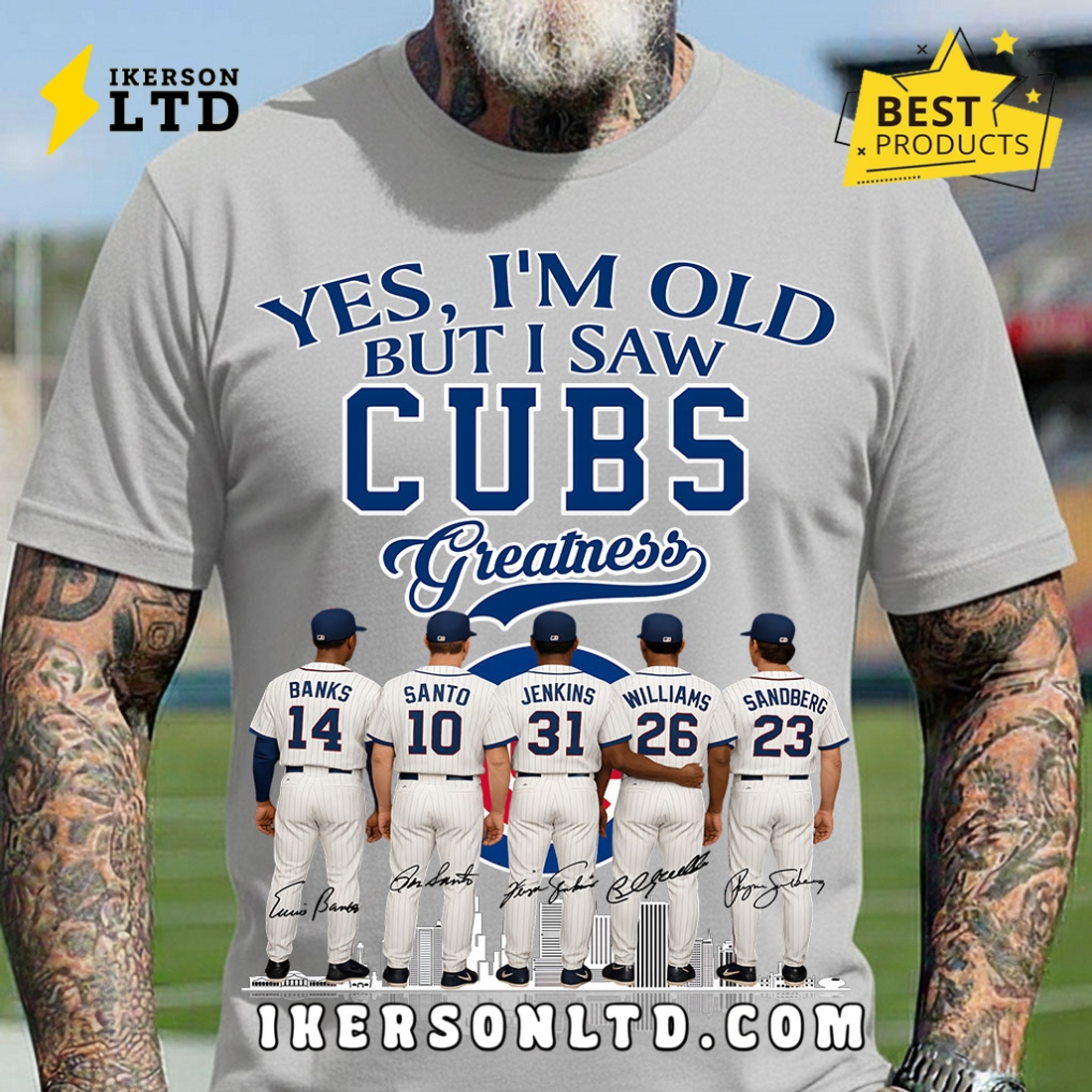 Chicago Cubs Ernie Banks, Ron Santo, Fergie Jenkins, Billy Williams, Ryne Sandberg T-Shirt Chicago Cubs Ernie Banks, Ron Santo, Fergie Jenkins, Billy Williams, Ryne Sandberg T-Shirt