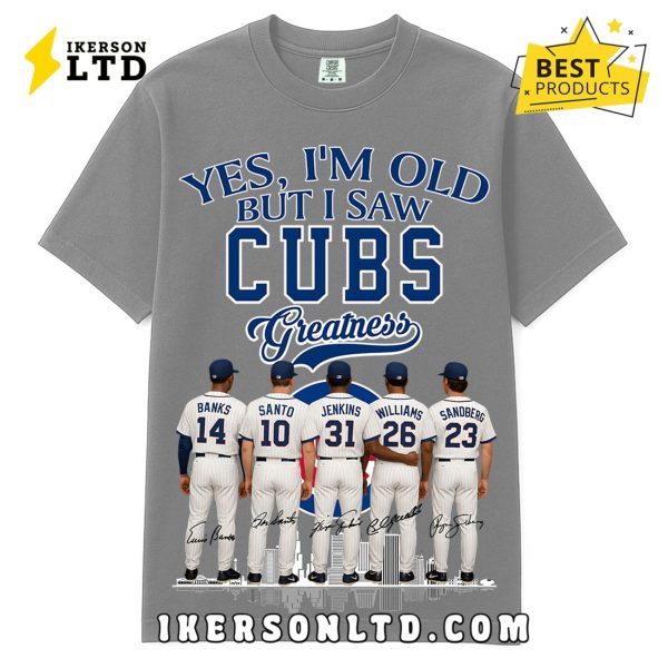 Chicago Cubs Ernie Banks, Ron Santo, Fergie Jenkins, Billy Williams, Ryne Sandberg T-Shirt