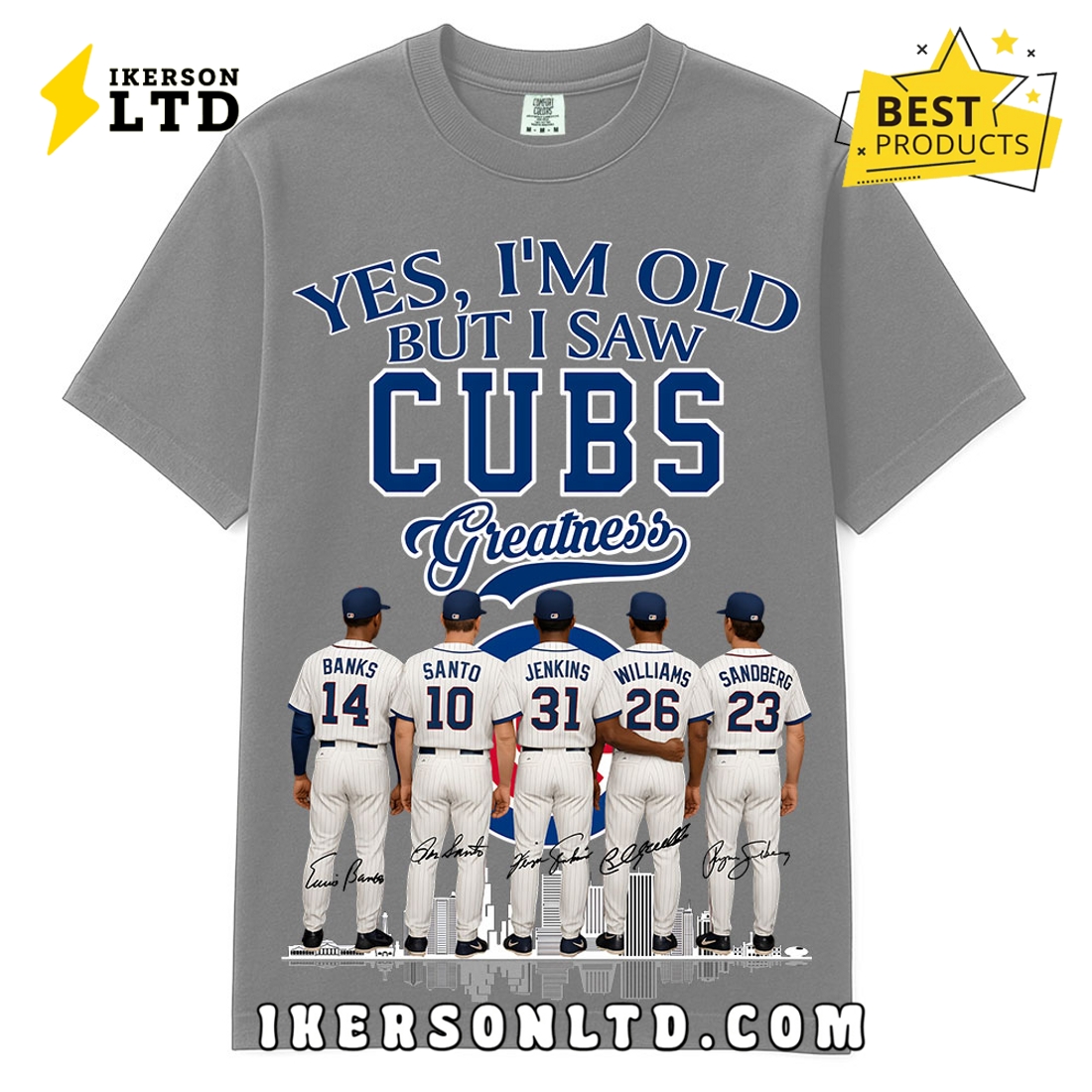 Chicago Cubs Ernie Banks, Ron Santo, Fergie Jenkins, Billy Williams, Ryne Sandberg T-Shirt Chicago Cubs Ernie Banks, Ron Santo, Fergie Jenkins, Billy Williams, Ryne Sandberg T-Shirt