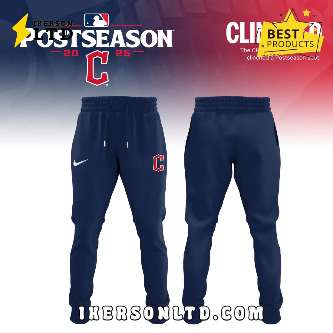 Cleveland Guardians 2025 MLB Postseason Limited Hoodie, Long Pants Cleveland Guardians 2025 MLB Postseason Limited Hoodie, Long Pants
