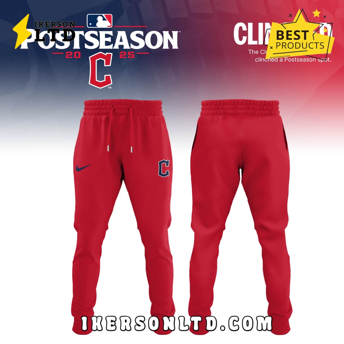 Cleveland Guardians 2025 MLB Postseason Special Hoodie, Long Pants Cleveland Guardians 2025 MLB Postseason Special Hoodie, Long Pants