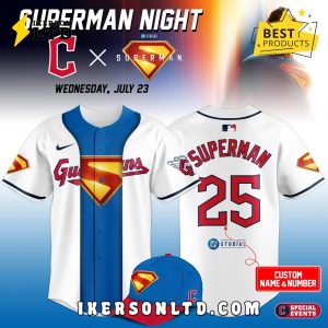 Cleveland Guardians x Superman Night Game 2025 Jersey Cleveland Guardians x Superman Night Game 2025 Jersey