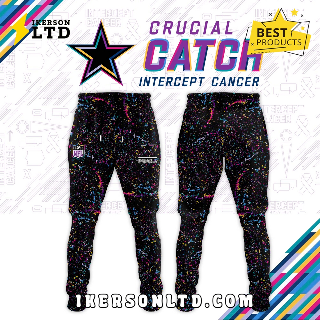 Dallas Cowboys Crucial Catch 2025 Limited Hoodie, Long Pants Dallas Cowboys Crucial Catch 2025 Limited Hoodie, Long Pants