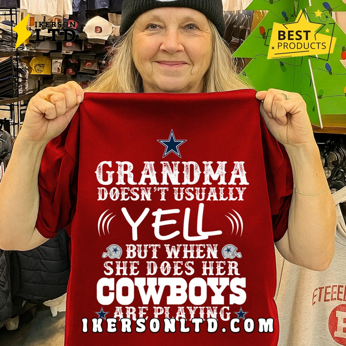 Dallas Cowboys Grandma Doesn’t Usaually Yell Tee Shirt Dallas Cowboys Grandma Doesn’t Usaually Yell Tee Shirt