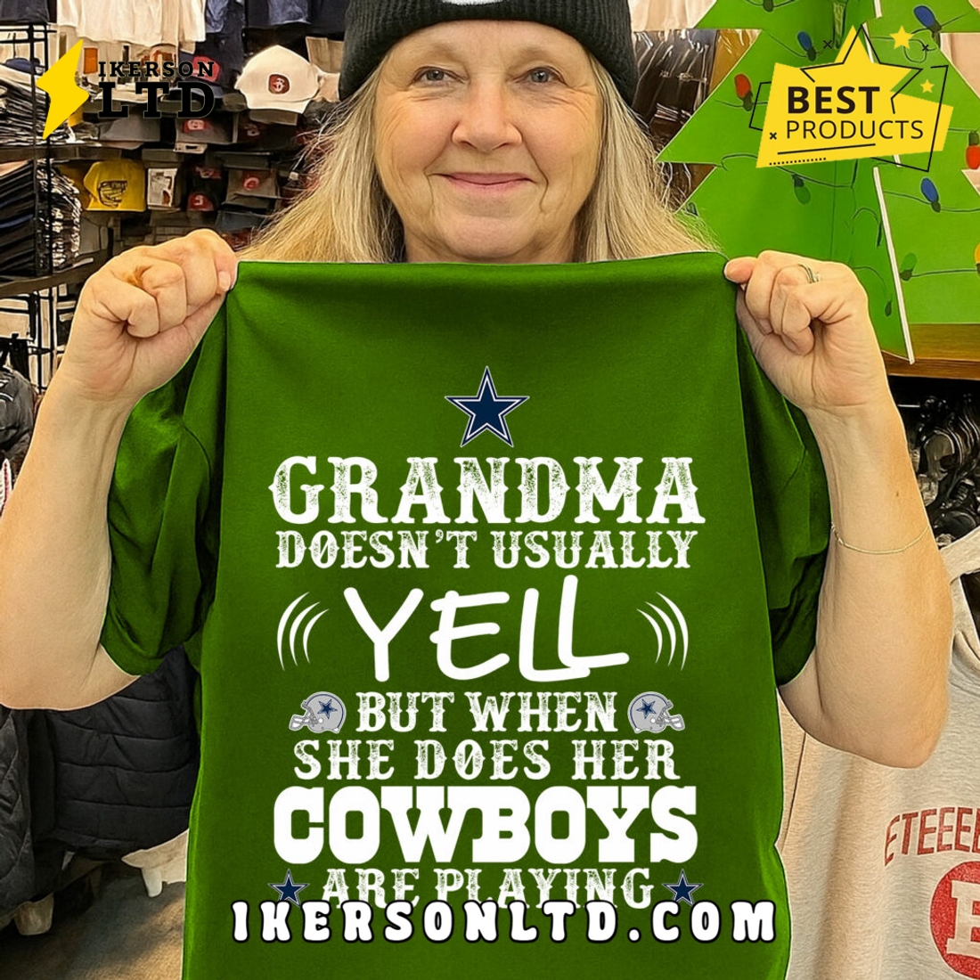 Dallas Cowboys Grandma Doesn’t Usaually Yell Tee Shirt Dallas Cowboys Grandma Doesn’t Usaually Yell Tee Shirt