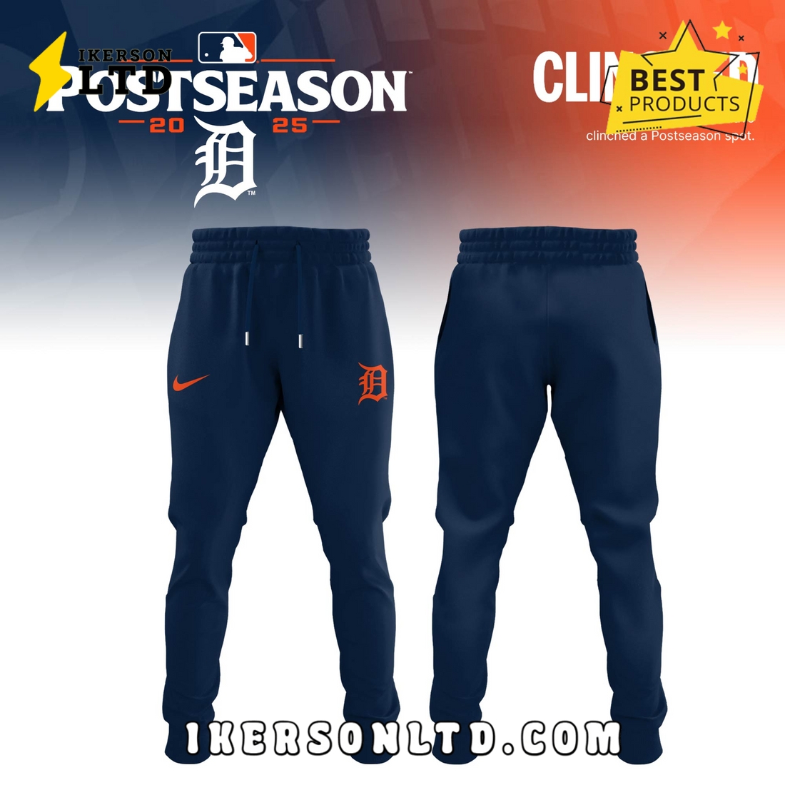 Detroit Tigers 2025 MLB Postseason Special Hoodie, Long Pants Detroit Tigers 2025 MLB Postseason Special Hoodie, Long Pants