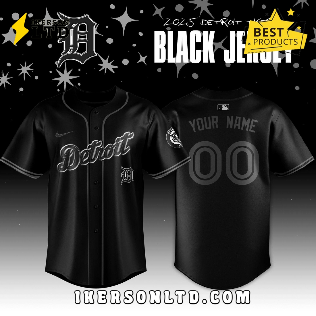 Detroit Tigers Black In Black Limited Edition Jersey Detroit Tigers Black In Black Limited Edition Jersey