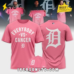 Detroit Tigers EveryBody vs Cancer 2025 Pink Shirt