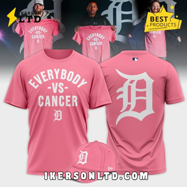 Detroit Tigers EveryBody vs Cancer 2025 Pink Shirt