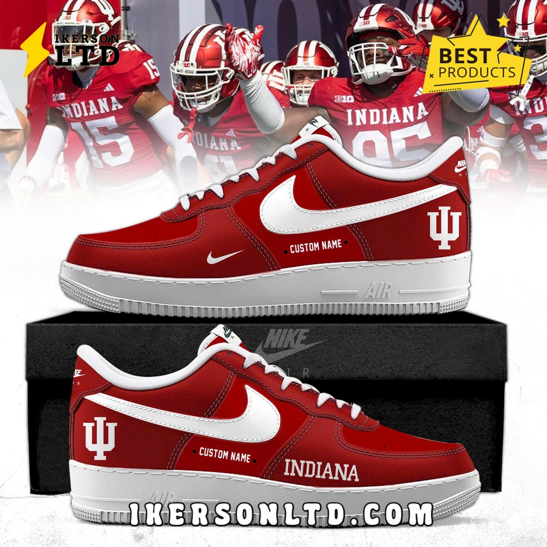 Indiana Hoosiers Football Special Edition Air Force 1 Sneakers Indiana Hoosiers Football Special Edition Air Force 1 Sneakers