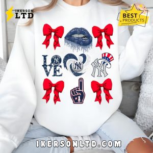 New York Yankees Coquette Tee Shirt New York Yankees Coquette Tee Shirt