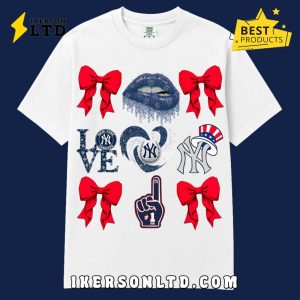New York Yankees Coquette Tee Shirt New York Yankees Coquette Tee Shirt