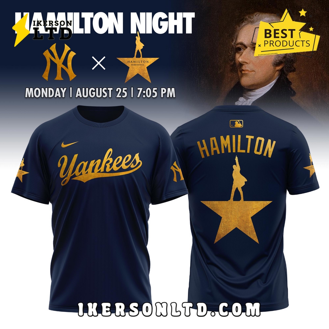 New York Yankees MLB x Hamilton Night 2025 Limited Hoodie, Long Pants New York Yankees MLB x Hamilton Night 2025 Limited Hoodie, Long Pants