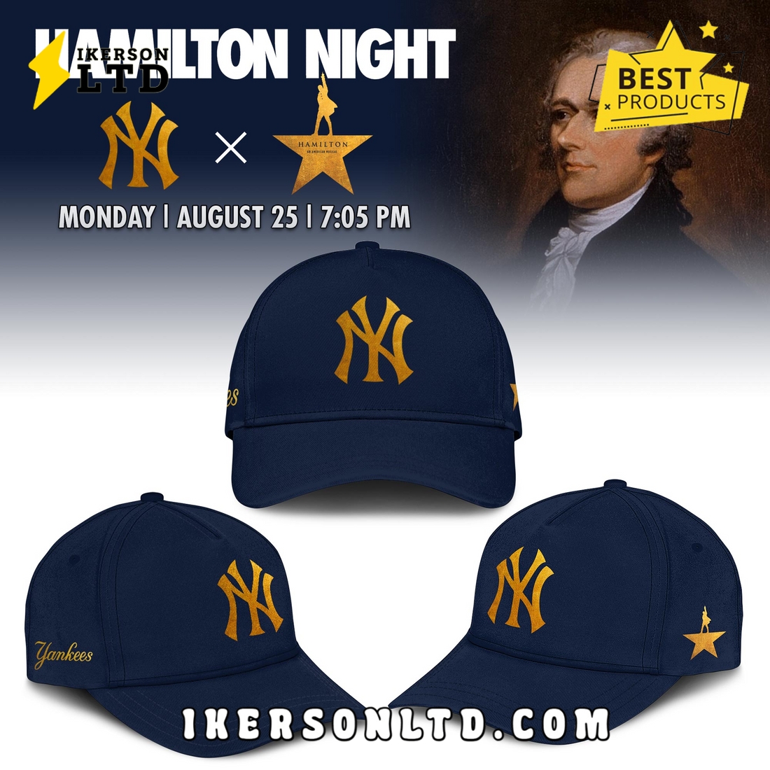 New York Yankees MLB x Hamilton Night 2025 Limited Hoodie, Long Pants New York Yankees MLB x Hamilton Night 2025 Limited Hoodie, Long Pants