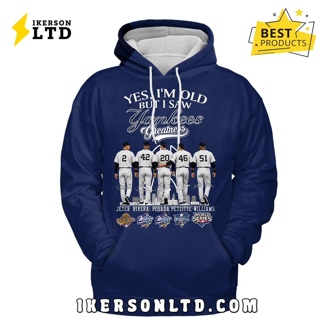 Newyork Yankees Derek Jeter Mariano Rivera Jorge Posada Andy Pettitte Bernie Williams T-Shirt Newyork Yankees Derek Jeter Mariano Rivera Jorge Posada Andy Pettitte Bernie Williams T-Shirt