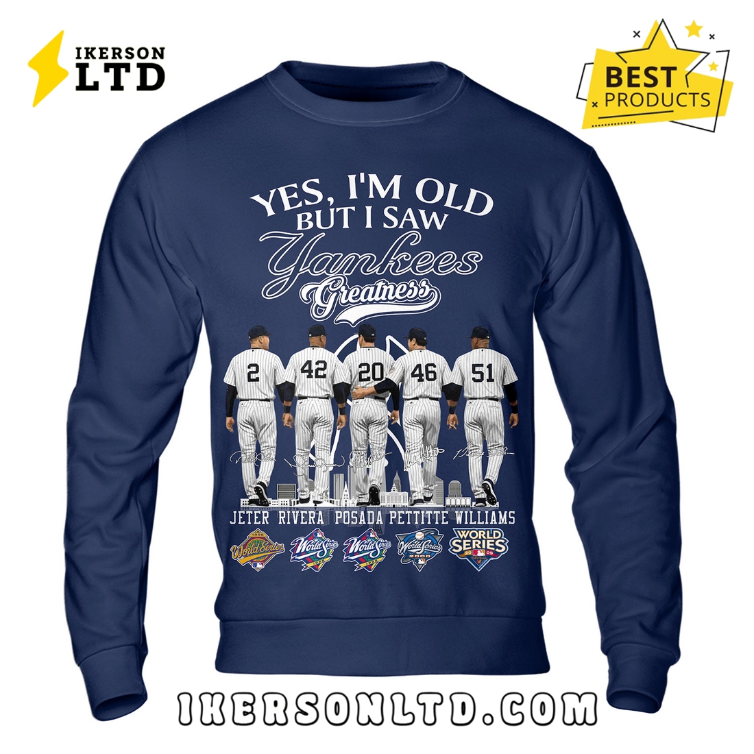 Newyork Yankees Derek Jeter Mariano Rivera Jorge Posada Andy Pettitte Bernie Williams T-Shirt Newyork Yankees Derek Jeter Mariano Rivera Jorge Posada Andy Pettitte Bernie Williams T-Shirt