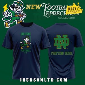 Notre Dame Fighting Irish Football Leprechaun Navy Hoodie