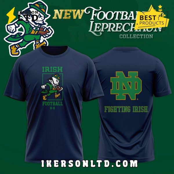 Notre Dame Fighting Irish Football Leprechaun Navy Hoodie
