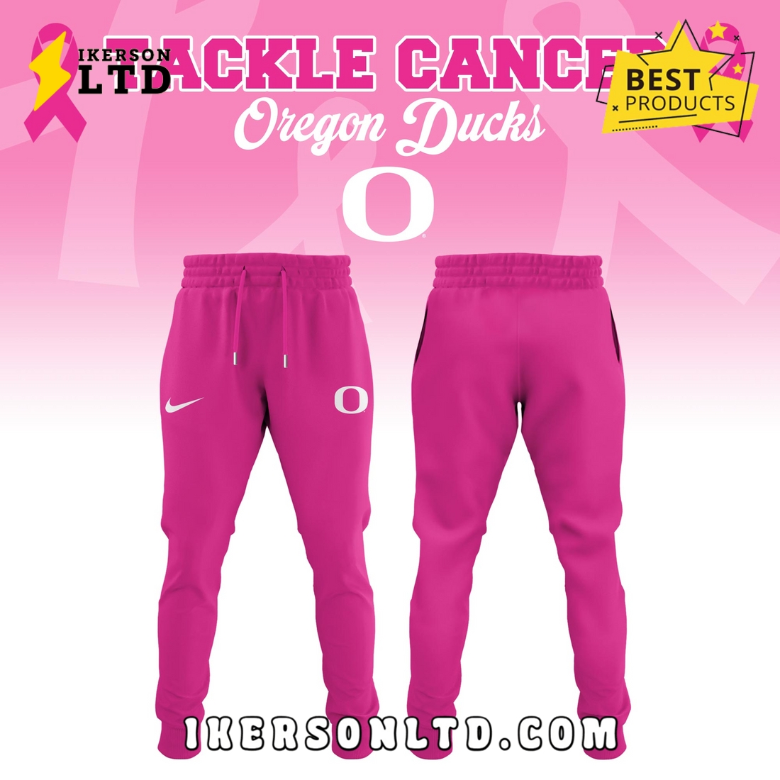 Oregon Ducks Tackle Cancer 2025 Limited Editions Hoodie, Long Pants Oregon Ducks Tackle Cancer 2025 Limited Editions Hoodie, Long Pants