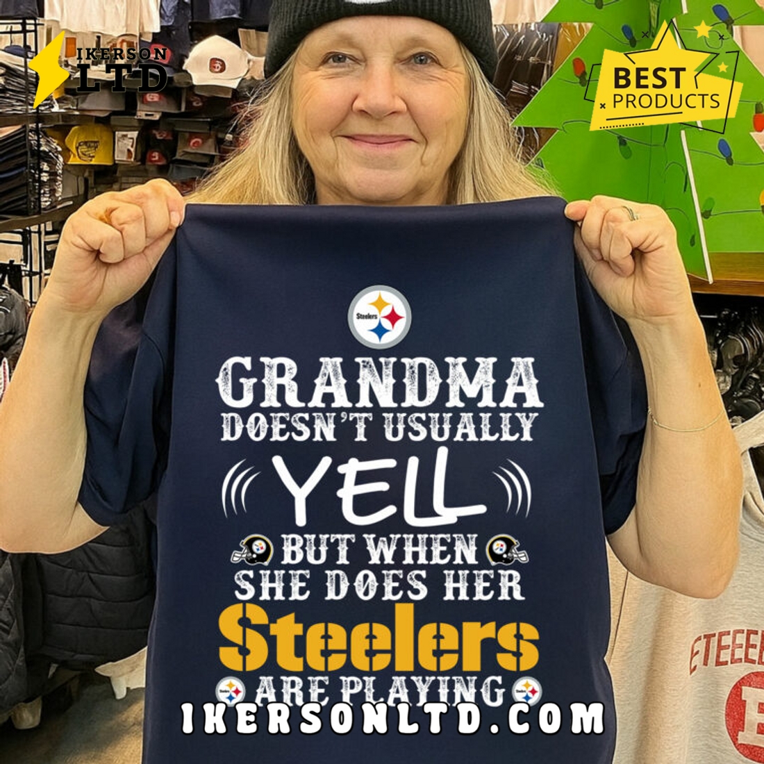 Pittsburgh Steelers Grandma Doesn’t Usaually Yell Tee Shirt Pittsburgh Steelers Grandma Doesn’t Usaually Yell Tee Shirt